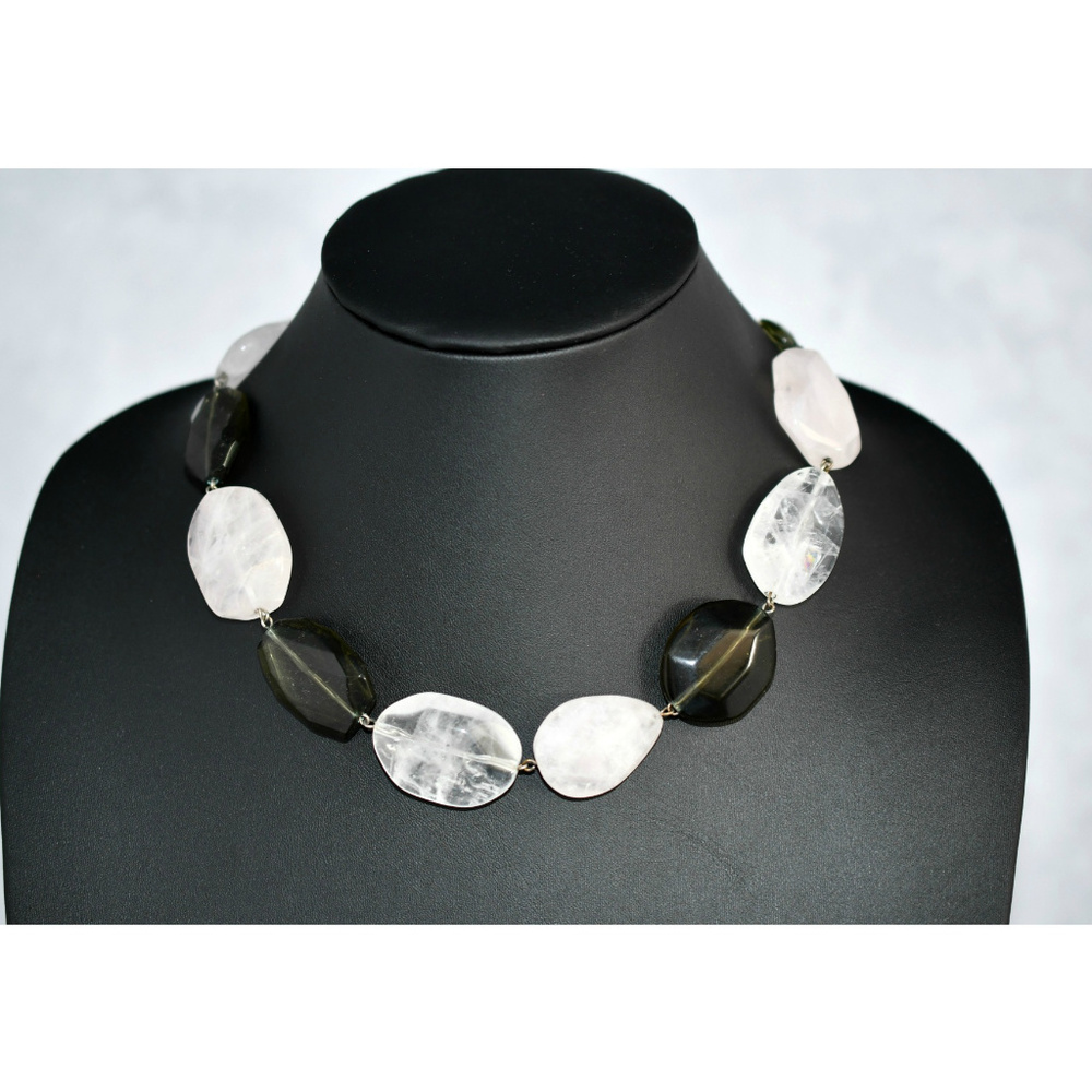 Artisan Smoky Quartz & Agate 18" Necklace